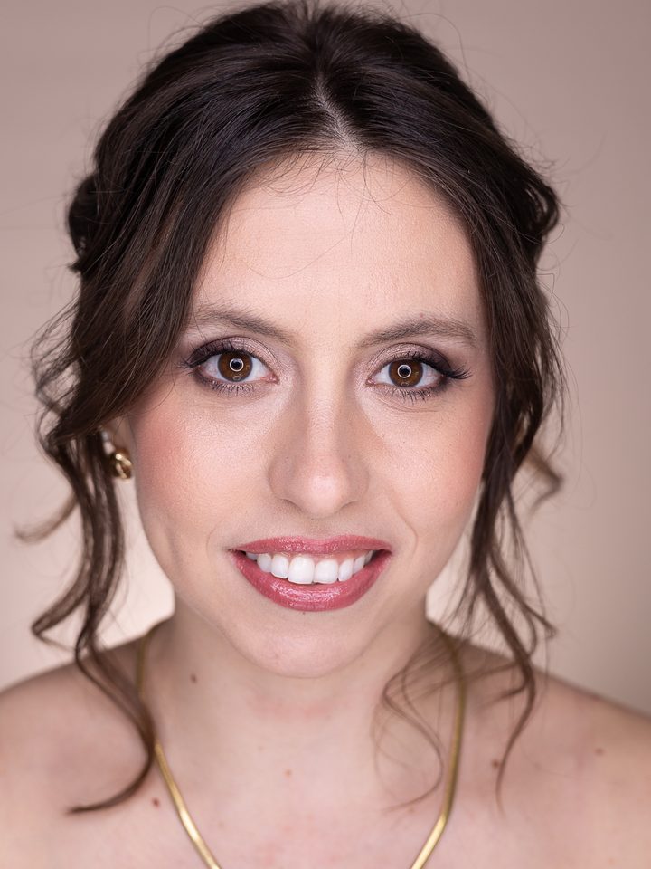 Natural glow with a romantic updo — bridal makeup by Anja Zander, Amsterdam