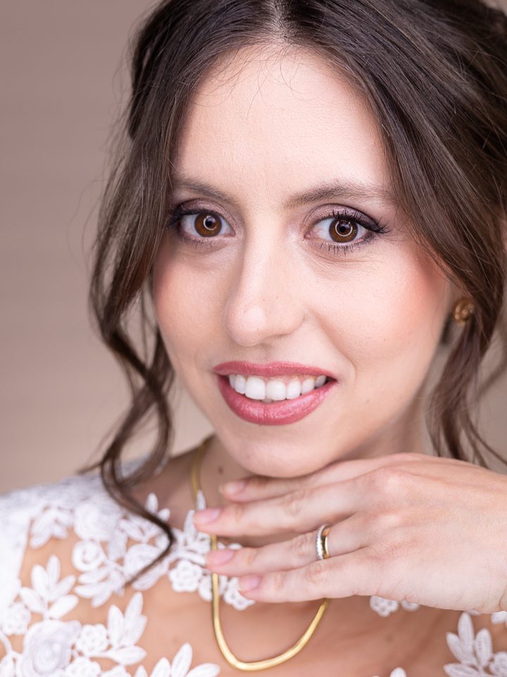 Natural glow with a romantic updo, second view — bridal makeup by Anja Zander