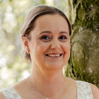 Nici on her wedding day